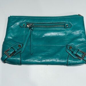 Michael Kors Teal Hand Purse with wrist strap